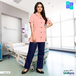Pink And Navy Blue Women’s Nurse Wear | Hospital Uniform For Nurses | Clinic Uniforms | Hospital Uniform, 1553