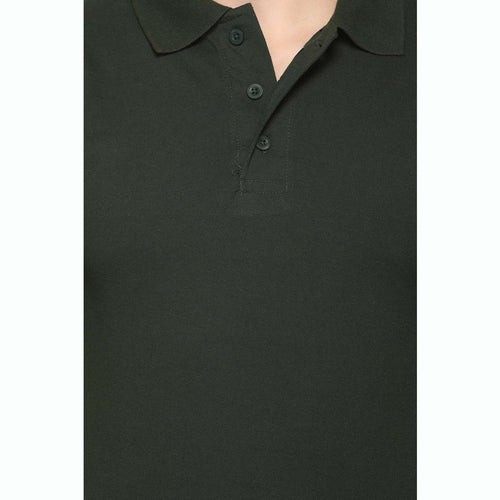 Men's Solid Cotton Blend Regular Fit Polo Neck Half Sleeve Fasteest-Shirt