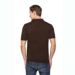 Men's Solid Cotton Blend Regular Fit Polo Neck Half Sleeve Fastees T-Shirt