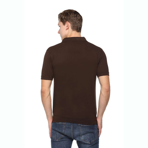 Men's Solid Cotton Blend Regular Fit Polo Neck Half Sleeve Fasteest-Shirt