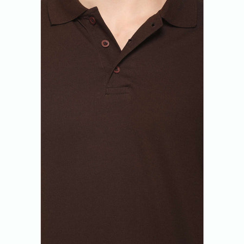 Men's Solid Cotton Blend Regular Fit Polo Neck Half Sleeve Fasteest-Shirt