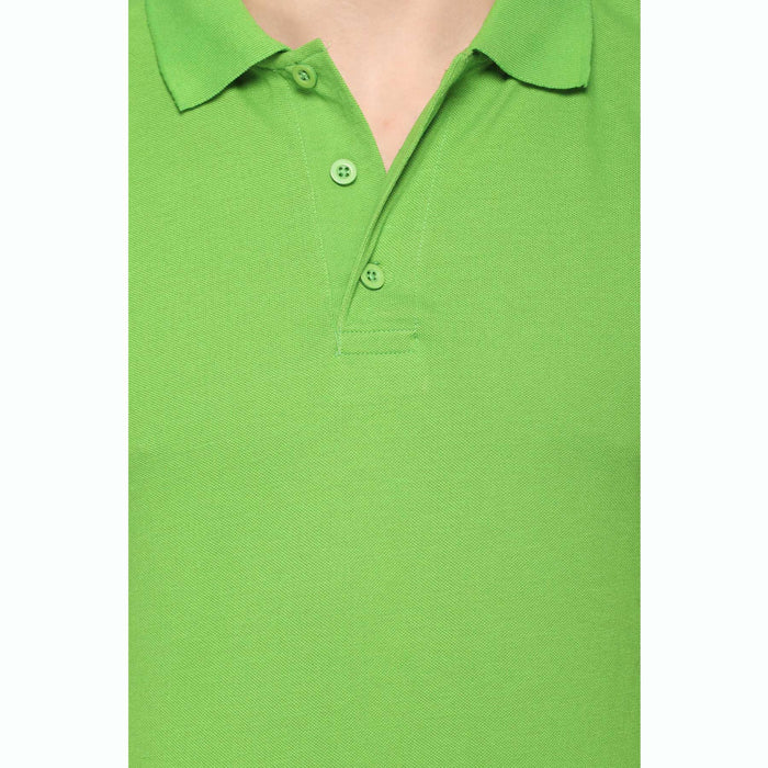 Men's Solid Cotton Blend Regular Fit Polo Neck Half Sleeve Fastees T-Shirt