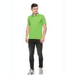 Men's Solid Cotton Blend Regular Fit Polo Neck Half Sleeve Fastees T-Shirt