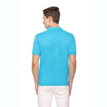 Men's Solid Cotton Blend Regular Fit Polo Neck Half Sleeve Fastees T-Shirt