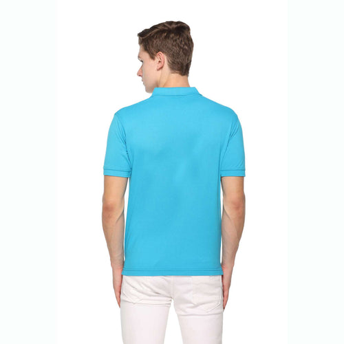 Men's Solid Cotton Blend Regular Fit Polo Neck Half Sleeve Fastees T-Shirt