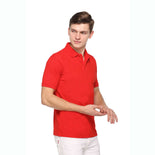 Men's Solid Cotton Blend Regular Fit Polo Neck Half Sleeve Fastees T-Shirt