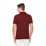 Men's Solid Cotton Blend Regular Fit Polo Neck Half Sleeve Fastees T-Shirt