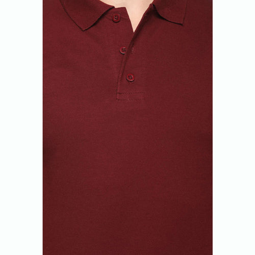 Men's Solid Cotton Blend Regular Fit Polo Neck Half Sleeve Fasteest-Shirt