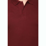 Men's Solid Cotton Blend Regular Fit Polo Neck Half Sleeve Fastees T-Shirt
