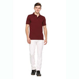 Men's Solid Cotton Blend Regular Fit Polo Neck Half Sleeve Fasteest-Shirt