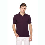 Men's Solid Cotton Blend Regular Fit Polo Neck Half Sleeve Fastees T-Shirt