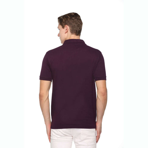 Men's Solid Cotton Blend Regular Fit Polo Neck Half Sleeve Fastees T-Shirt