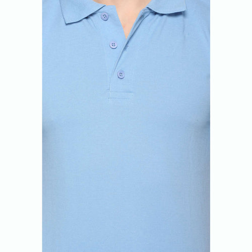 Men's Solid Cotton Blend Regular Fit Polo Neck Half Sleeve Fasteest-Shirt