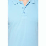 Men's Solid Cotton Blend Regular Fit Polo Neck Half Sleeve Fastees T-Shirt