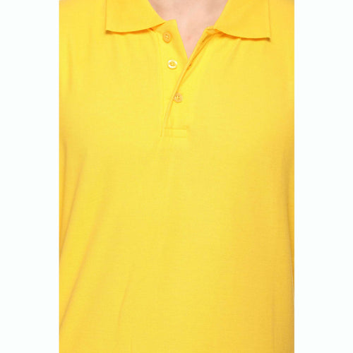 Men's Solid Cotton Blend Regular Fit Polo Neck Half Sleeve Fastees T-Shirt