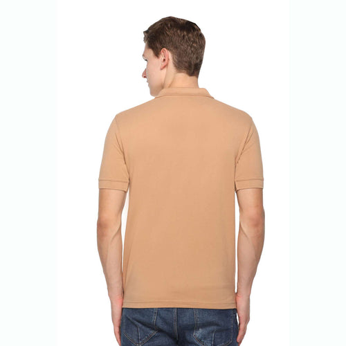 Men's Solid Cotton Blend Regular Fit Polo Neck Half Sleeve Fastees T-Shirt