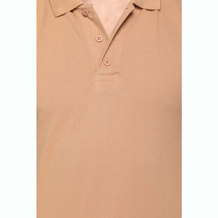 Men's Solid Cotton Blend Regular Fit Polo Neck Half Sleeve Fastees T-Shirt