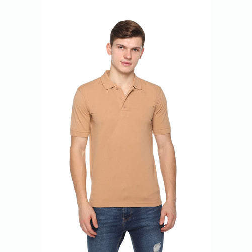 Men's Solid Cotton Blend Regular Fit Polo Neck Half Sleeve Fasteest-Shirt