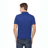 Men's Solid Cotton Blend Regular Fit Polo Neck Half Sleeve Fastees T-Shirt