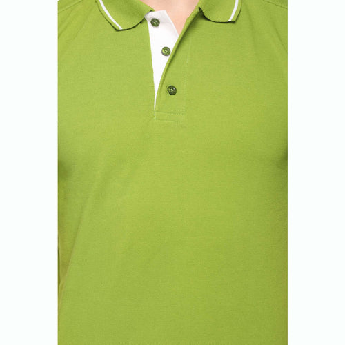 Men's Solid Cotton Blend Regular Fit Polo Neck Half Sleeve Highline T-Shirt