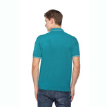 Men's Solid Cotton Blend Regular Fit Polo Neck Half Sleeve Highline T-Shirt