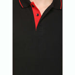 Men's Solid Cotton Blend Regular Fit Polo Neck Half Sleeve Highline T-Shirt