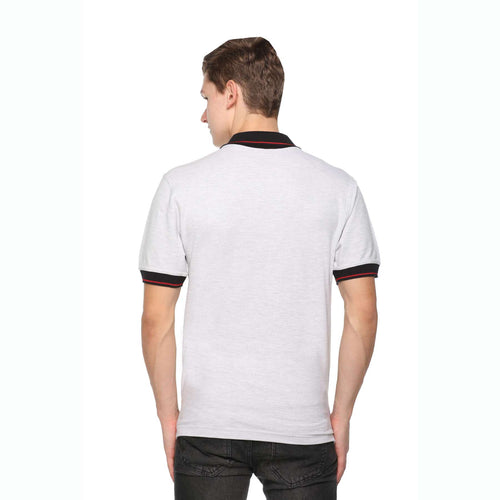 Men's Solid Cotton Blend Regular Fit Polo Neck Half Sleeve Highline T-Shirt