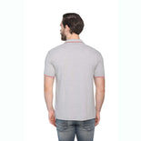 Men's Solid Cotton Blend Regular Fit Polo Neck Half Sleeve Highline T-Shirt