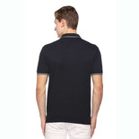 Men's Solid Cotton Blend Regular Fit Polo Neck Half Sleeve Highline T-Shirt