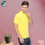 Men's Solid Cotton Blend Regular Fit Polo Neck Half Sleeve Fasteest-Shirt