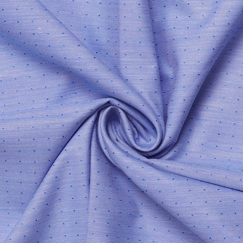 Dotted Blue Office Uniform Shirt And Frosted Navy Blue Trousers Unstitched Fabrics Set