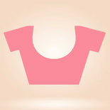 Aqua Green and Crimson Pink Women's Premium Silk Chiffon Small Butty College Uniform Saree