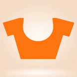 Brown and Orange Women's Premium Italian Silk Small Butty Security Uniform Saree