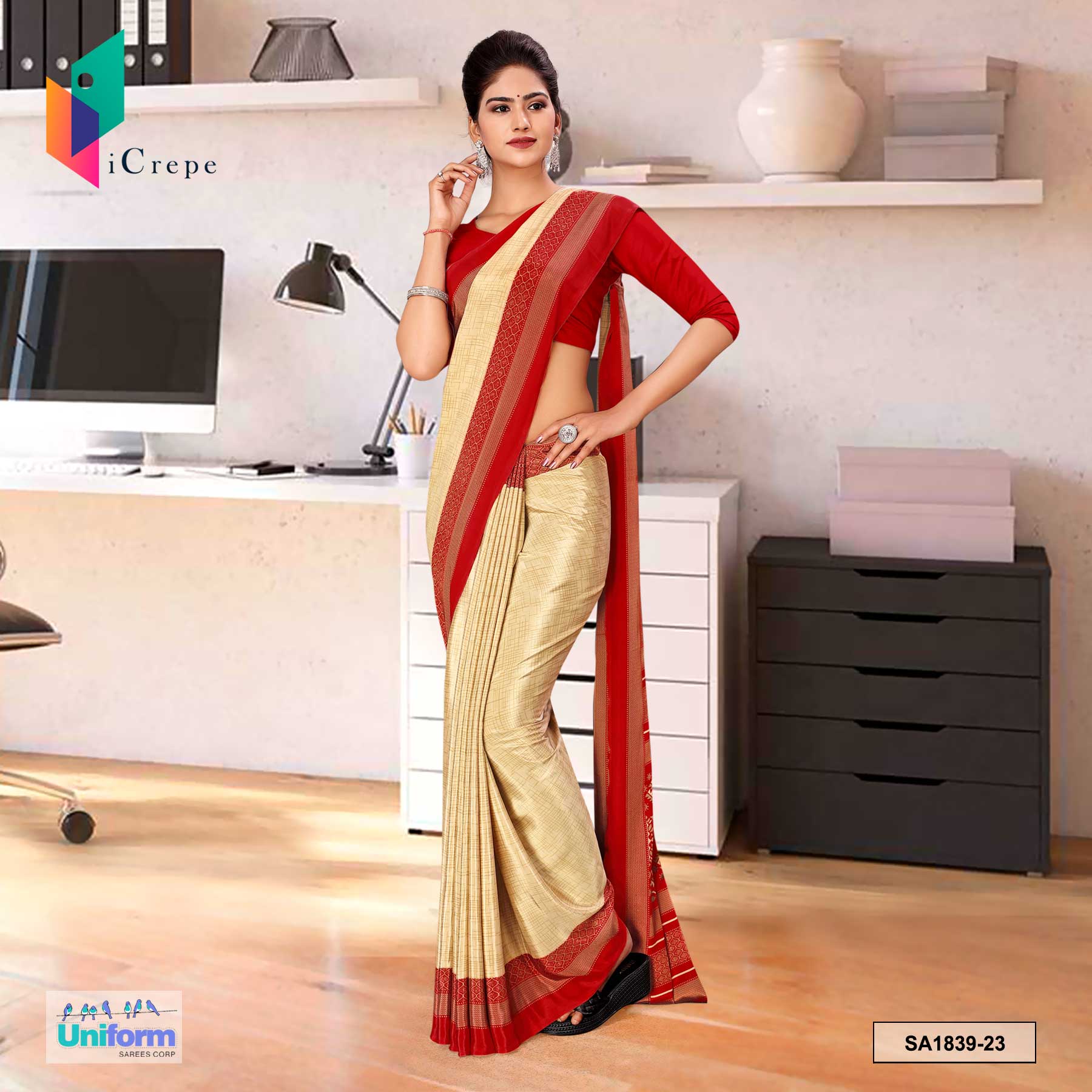 Shop The Latest Beige Color Saree Online at Best Price