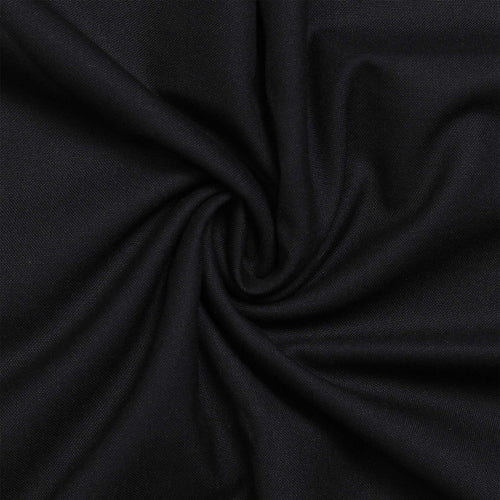 White Men's Cotton Corporate Uniform Shirt And Black Trousers Unstitched Fabrics Set