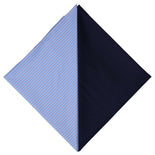 Blue Stripes Corporate Uniforms Shirt And Navy Blue Trousers Unstitched Fabrics Set