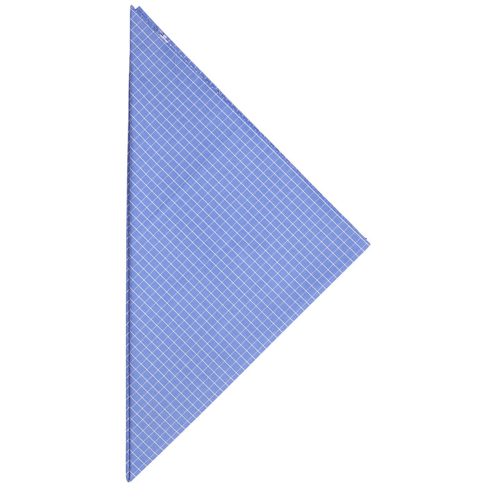 Blue Chex Men's Cotton Unstitched Shirt Fabric For Corporate Uniform Workwear