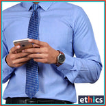 Dotted Blue Men's Corporate Uniform Shirts For Industrial Workforce