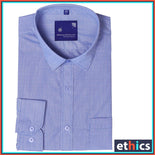 Dotted Blue Men's Corporate Uniform Shirts For Industrial Workforce