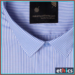 Blue Stripes Uniform Shirts Formal Work Wear For Corporate Office