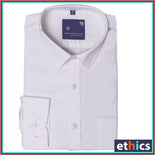 White Men's Formal Readymade Uniform Shirt For Office Staff