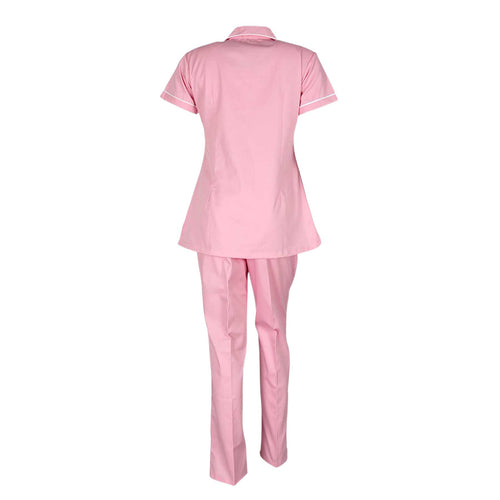 Nurse Dress For Women | Hospital Uniform, 1512 Light Pink And White