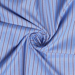 Blue Stripes Men's Cotton Plain Unstitched  Shirt Fabric For Corporate Uniforms