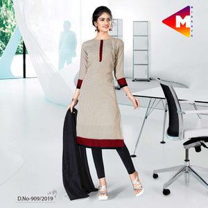 Grey And Black Women's Premium Mirraya Institute Uniform Salwar Kameez