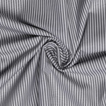 Grey Stripes Men's Formal Uniform Shirt And Frosted Black Trousers Unstitched Fabrics Set