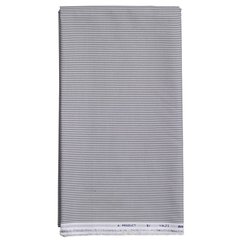 Grey Stripes Men's Cotton Formal Uniform Shirt Unstitched Fabrics