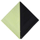Green Solid Men's Office Uniform Shirt & Black Trousers Unstitched Fabrics Set