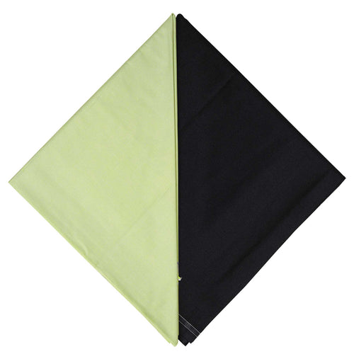 Green Solid Men's Office Uniform Shirt & Black Trousers Unstitched Fabrics Set