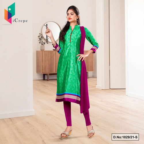 Green Wine Women's Premium Italian Silk Crepe College Uniform Salwar Kameez