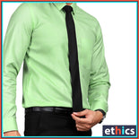 Green Solid Men's Ready Made Corporate Uniform Shirt For Formal Uniforms